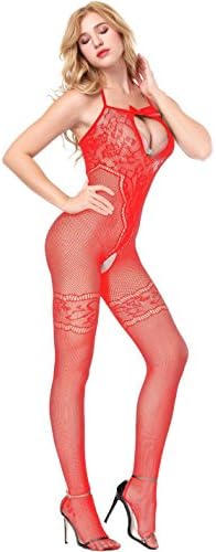 KANKANWO Fishnet Bodystocking Babydoll Bodysuits Teddy Nightie Lingerie Crotchless Lingerie For Women