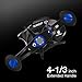 Piscifun Torrent 5.3:1 Baitcasting Reel - Low Profile Fishing Reels Baitcasting, Carbon Fiber Drag, Magnetic Brake, Affordable Baitcast Fishing Reels Baitcaster (Left Handed)