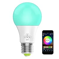 IORIGIN Smart LED Bulb WiFi Dimmable, 60W Equivalent RGB Color Changing Bulb, Multicolor Smart Light Bulb Compatible with Alexa, Google Assistant (No Hub Required) - 2 Pack (500 LM)