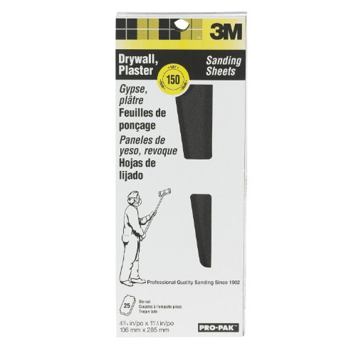3M Pro-Pak Drywall Sanding Sheets 150D-Grit, 4 3/16 by 11 1/4-Inch, 25-Pack - //medicalbooks.filipinodoctors.org