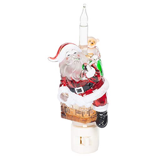 Roman 33672 7" Santa Chimney Bubble Light Night Light Pricepulse