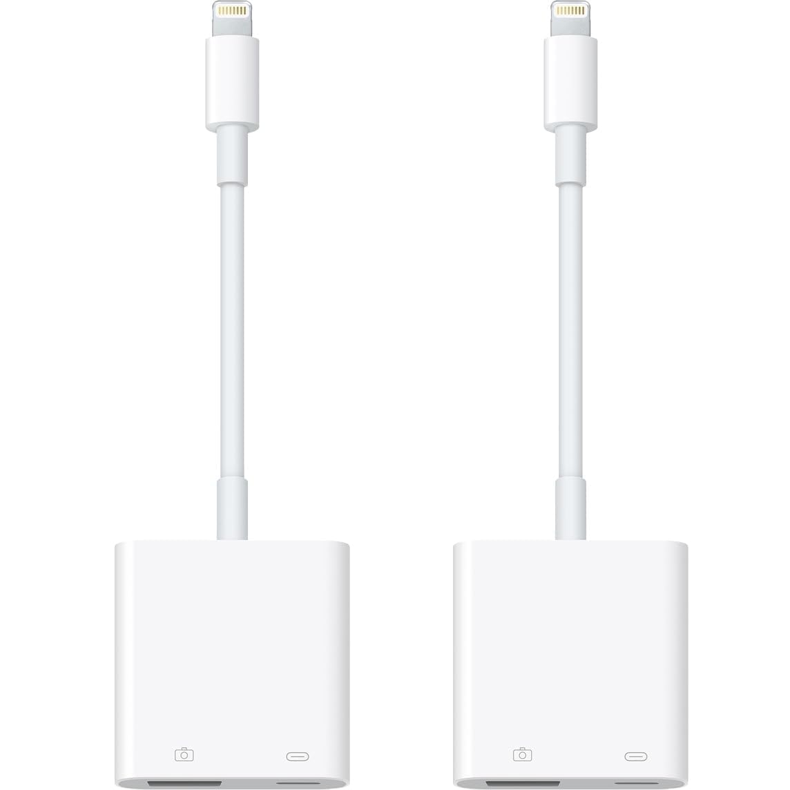 Photo 1 of [Apple MFi Certified] Lightning to USB Camera Adapter with Charging Port for iPhone, USB3.0 Female OTG Adapter Compatible with iPhone/iPad Card, Readers, USB Flash Drives, Keyboards, Mice 2 Pack