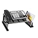 Rolodex Punched Metal and Wood Phone Stand, Black and Gunmetal (E23562)