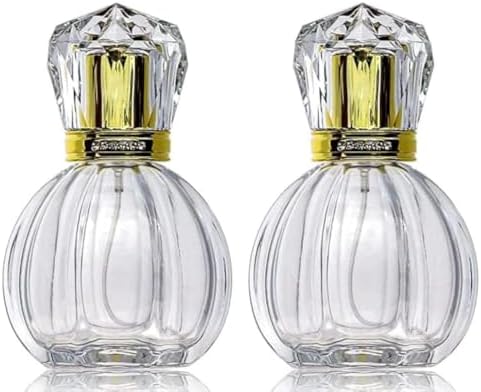 Alybrol 2PCS Refillable Perfume Bottles Empty Vintage Pumpkin