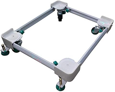 Neerjharini Adjustable Heavy Duty Top/Front Load Fully/Semi Automatic Washing Machines/Refrigerators/Dishwashers Metal Stand/Trolley (Size: Min. 16"X19", Max 26"X32")