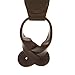 SuspenderStore Men's Buckle Strap Leather Button Suspenders - BROWN