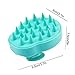 Shampoo Brush Hair Scalp Massager Siliscrub Hair Scalp Brush Scalp Massage Shampoo Brush Head Scrubber Scalp Care Brush (Green)