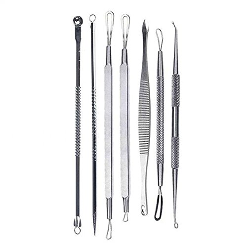 7Pcs Blackhead Acne Comedone Pimple Blemish Extractor Remover Needles Tool