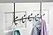 mDesign Decorative Metal Over Door 10 Hook Storage Organizer Rack - for Coats, Hoodies, Hats, Scarves, Purses, Leashes, Bath Towels, Robes, Men's and Women's Clothing - Bronze