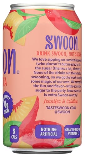 SWOON ZERO SUGAR PEACH TEA, 12 FZ