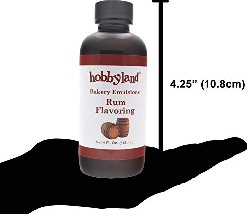Hobbyland Bakery Emulsions (Rum Emulsion Flavoring, 4 fl oz) Rum Baking Emulsion