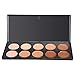 ACEVIVI Professional 10 Color Cream Concealer Foundation Makeup Palette Set Cosmetic Face Neutral Nudes Warm Eyeshadow Palette