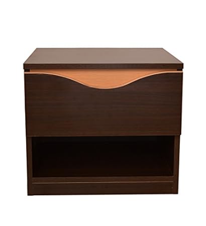 HomeTown Swirl Night Stand (Denver Oak and Urban Teak)