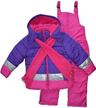 Snowsuits for Kids Girl's 3-Piece Fleece Lined Active Snowsuit