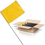 Yellow Marking Flags 1000 Pack - 4x5-Inch Marker