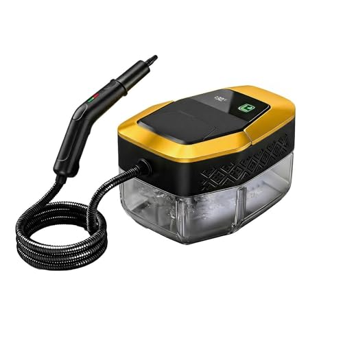 Steam Cleaner, 3 Level Adjustable Pressurized Steam Cleaner for Home, 10s Heat-Up Handheld Steamer for Cleaning, 1.9 Qt Tank Portable Steam Cleaner for Car, Home, Tile,Grout (Yellow)