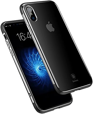 iPhone X Case, [Armor Series] [Scratch Resistant] Durable Drop Protection TPU Bumper Case Cover for Apple iPhone X (2017) - Transparent Clear and Jet Black
