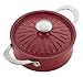 Rachael Ray Cucina Nonstick Casserole Dish/ Casserole Pan with Lid - 2.5 Quart, Cranberry Red