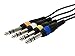 Monoprice 4-Channel TRS Male to XLR Female Snake Cable - 3 Feet - Black, 25AWG, with Slim, Molded Connector Housing