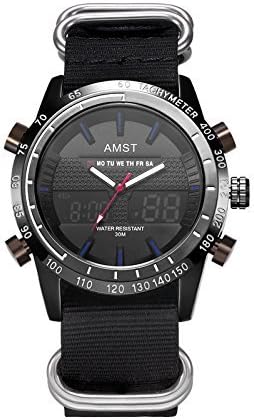 Imported New AMST LED Digital Analog Dual Display Quartz Sport Military Watches