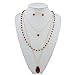 BOCAR New Fashion 3 Layer Jewelry Set Long Chain Pendant Bead Necklace Earring for Women