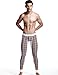 SEOBEAN Low Rise Mens Underwear Pants Long John Grid Cotton 2273