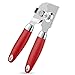 Can Opener Manual, Food Grade Stainless Steel Heavy Duty Opener with Smooth Edge, Ergonomic with Soft Grips Handle Anti-slip Hand Grip, Safe and Efficient Opening, Handy Can Opener, Noble Red