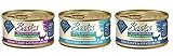 Blue Buffalo Blue Basics Sensitive Solution Grain Free Adult Cat Food - 3 Flavors: (8) Duck & Potato Cat Entrees, (8) Turkey & Potato Entress, & (8) Fish & Potato Entrees, 3 Oz. Each (24 Cans Total)