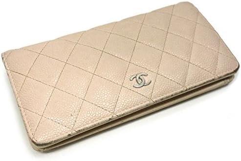 Amazon シャネル 二つ折り長財布 マトラッセ キャビアスキン ココマーク ピンクベージュ シルバー金具 中古 財布 Amazon シャネル 二つ折り長財布 マトラッセ キャビアスキン ココマーク ピンクベージュ シルバー金具 中古 財布