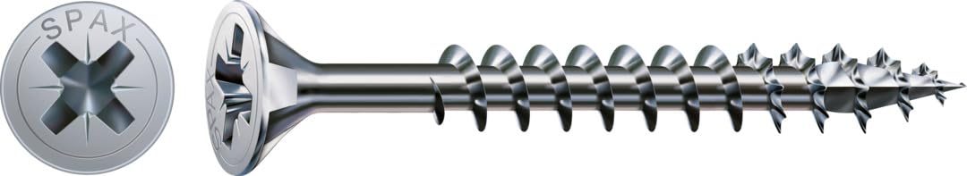 Spax – Universal Screw Countersunk Head Phillips Z 4Cut Full Thread Galvanised Blank A2J – 1081010350123, 1081010450805 — image 1