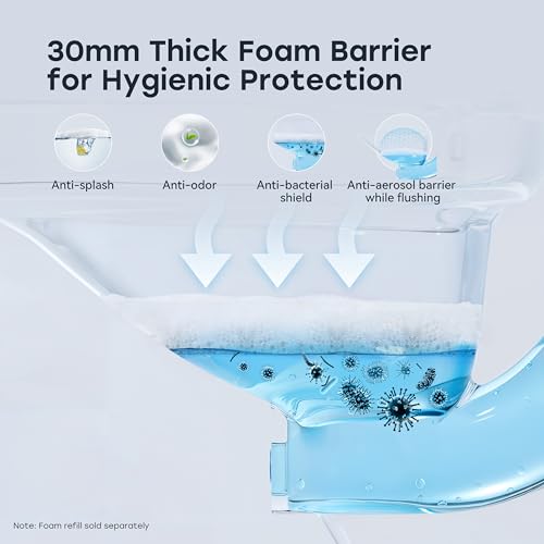 HOROW Artistic Bidet Toilet, Smart Toilet with ADA Chair Height, MAP 1000g Powerful Flush, Auto Open/Close Lid, Instant Warm Water, Elongated Heated Seat, Deodorization