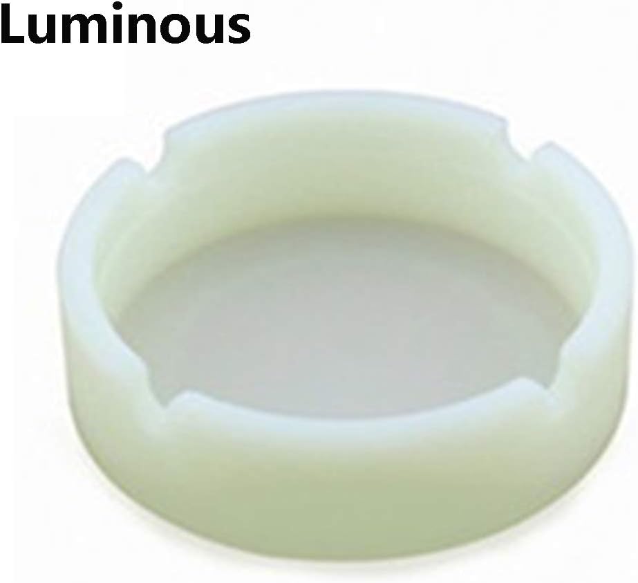 Boocean Fluorescent Ashtray Portable Silicone Rubber Soft Round Camouflage Luminous Car Ashtray (Luminous)