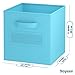 Cube Storage Baskets For Organizing - 11 Inch - Set of 8 Heavy-Duty Storage Cubes For Storage and Organization. Makes The Perfect Bins For Cubby Storage Boxes Or Cube Storage Organizer (Blue)