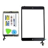 Monstleo Black Replacement Screen Touch Screen Digitizer For iPad Mini1 &2 With IC Chip Home Button and Flex Cable Assembly+Tool kit