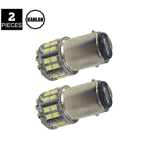 KANLAN 2x BAY15D 1157 50SMD 1206 T25 Car Rear Tail Reverse Bulbs Brake Park Light, High Bright Color 12V LED