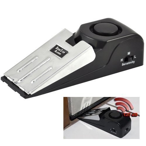 Accessotech Home Security Wedge Door Stop Alarm System Device Intruder Alert Detection