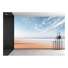 Abstract Calm Ocean Under The Sky - Removable Wall Mural | Self-Adhesive Large Wallpaper - 66x96 inches