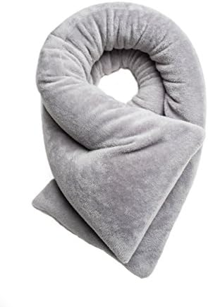 Extra Long Microwave Shoulder Neck Back Heat Pad. Hot or Cold Therapy Bag Wrap for All Pain Relief (Gray)