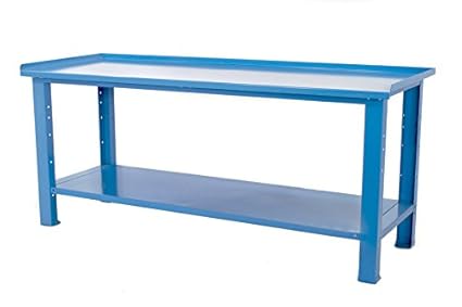 Banco Da Lavoro L 2 Mt Con Piano In Acciaio Serie Professionale Industria Sogi Cod X3b 11