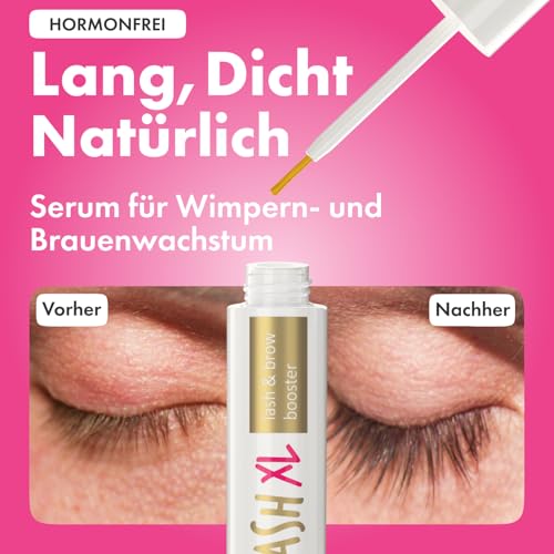 Toplash XL Eyelash and Eyebrow Booster - Growth Serum with Eyelash and Eyebrow Enhancer - Promotes Healthy, Strong Eyelashes - with Natural Potanicals and Peptides - 6 ml