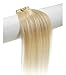 Emosa Luxury 100% Real Remy Human Hair Extensions Blonde Hair Dye(#613 Blonde,18inch,70g)