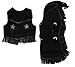 Childrens Western Vest & Chaps Set-Black or Brown Suede Leather, S, M or L