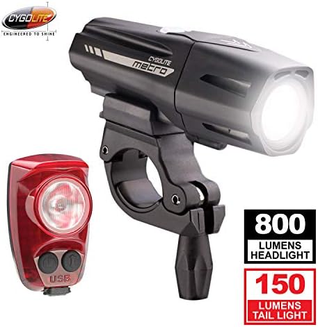 Cygolite Metro Plus 800 & Hotshot Pro 150 Bicycle Light Combo Set