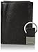 Calvin Klein Men's Pebble Leather Slim Trifold Wallet and Key Fob Set, Black, One Size