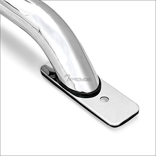 Topline Autopart S/S Stainless Steel Steel Chrome Truck Bed Side Bars Rail For 2004-2014 Ford F150 Styleside 6.5 Feet 78" bed