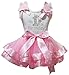 Petitebella Rhinestone My 1st to 6th White Shirt Pink Polka Dots Petal Skirt Set (1st, 1-2 Years)