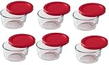 Pyrex 1-cup Storage Containers (Pack of 6) - Total 12-Piece Value Pack