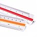 Wakaka 2Pcs 30cm Metric Engineering Architectural Mechanical Drafting Ruler,12 rulers in Total,Aluminium:Small Proportion,Plastic:Large Proportion.