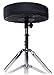 Griffin Padded Drum Throne (ChromeElite Edition) – Adjustable Height Drummer’s Stool with Double Braced Hardware for Practice, Studio, Guitar Chair & Percussion Use