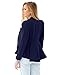 LookbookStore Women Double Notch Lapel Sharp Shoulder Pad Asymmetry Blazer Blue US 4